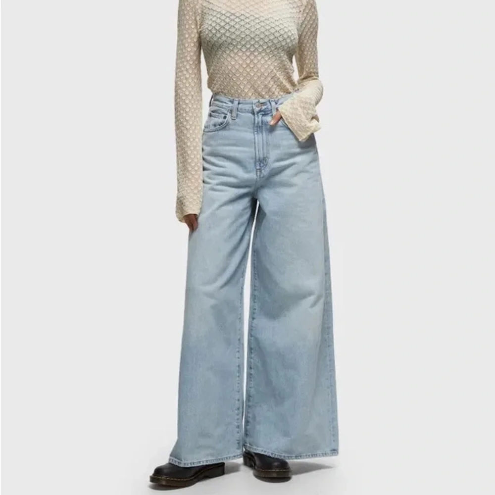 NEW AGOLDE NOLAN JEANS IN ENCOUNTER STOVE PIPE WIDE LEG - Picture 2 of 3